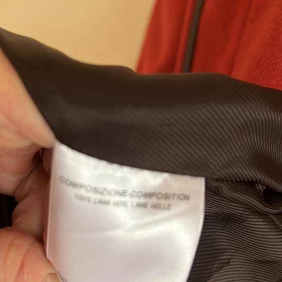 GUCCI Made in Italy Single Breasted Scarlet Red 100% Lana Wool Coat - Picture 12 of 13